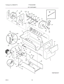 17 - Ice Container parts for Frigidaire Refrigerator FFHS2322MWB from AppliancePartsPros.com