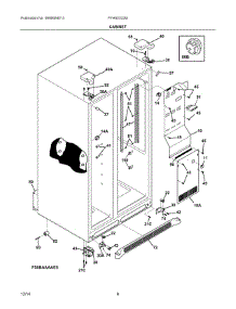 04 - Cabinet parts for Frigidaire Refrigerator FFHS2322MWFA from AppliancePartsPros.com