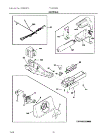 06 - Controls parts for Frigidaire Refrigerator FFHS2322MWFA from AppliancePartsPros.com