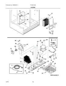 07 - System parts for Frigidaire Refrigerator FFHS2322MWFA from AppliancePartsPros.com