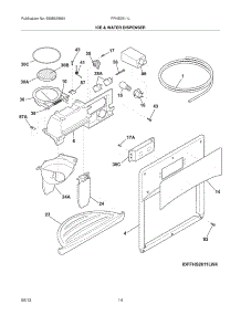 15 - Ice & Water Dispenser parts for Frigidaire Refrigerator FFHS2611LBA from AppliancePartsPros.com