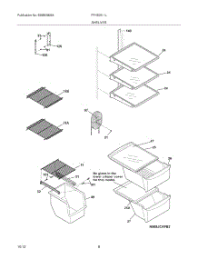 09 - Shelves parts for Frigidaire Refrigerator FFHS2611LBC from AppliancePartsPros.com