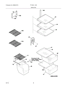 09 - Shelves parts for Frigidaire Refrigerator FFHS2611LBK from AppliancePartsPros.com
