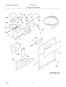 15 - Ice & Water Dispenser parts for Frigidaire Refrigerator FFHS2611LBK from AppliancePartsPros.com