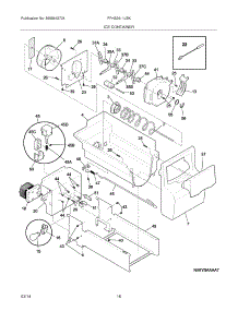 17 - Ice Container parts for Frigidaire Refrigerator FFHS2611LBK from AppliancePartsPros.com
