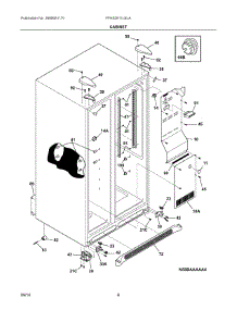 04 - Cabinet parts for Frigidaire Refrigerator FFHS2611LBLA from AppliancePartsPros.com