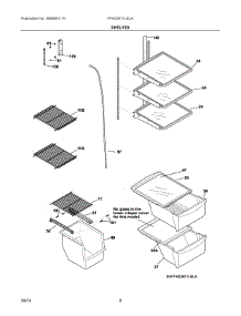 05 - Shelves parts for Frigidaire Refrigerator FFHS2611LBLA from AppliancePartsPros.com