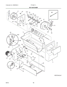 09 - Ice Container parts for Frigidaire Refrigerator FFHS2611LBPA from AppliancePartsPros.com