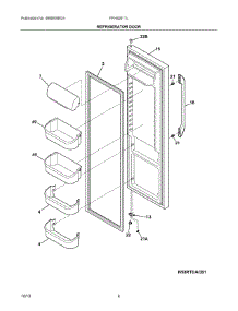 03 - Refrigerator Door parts for Frigidaire Refrigerator FFHS2611LWD from AppliancePartsPros.com