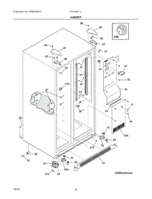 04 - Cabinet parts for Frigidaire Refrigerator FFHS2611LWD from AppliancePartsPros.com