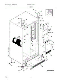 04 - Cabinet parts for Frigidaire Refrigerator FFHS2611LWHA from AppliancePartsPros.com