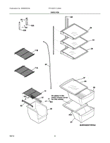 05 - Shelves parts for Frigidaire Refrigerator FFHS2611LWHA from AppliancePartsPros.com