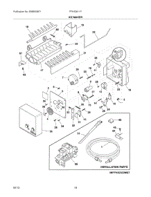 19 - Ice Maker parts for Frigidaire Refrigerator FFHS2611PF2 from AppliancePartsPros.com