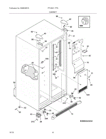 07 - Cabinet parts for Frigidaire Refrigerator FFHS2611PF5 from AppliancePartsPros.com