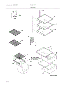 09 - Shelves parts for Frigidaire Refrigerator FFHS2611PF5 from AppliancePartsPros.com