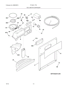 15 - Ice & Water Dispenser parts for Frigidaire Refrigerator FFHS2611PF5 from AppliancePartsPros.com