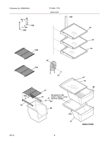 09 - Shelves parts for Frigidaire Refrigerator FFHS2611PF9 from AppliancePartsPros.com