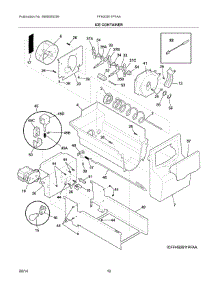 09 - Ice Container parts for Frigidaire Refrigerator FFHS2611PFAA from AppliancePartsPros.com