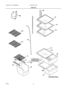 05 - Shelves parts for Frigidaire Refrigerator FFHS2611PFBA from AppliancePartsPros.com