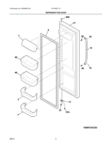 03 - Refrigerator Door parts for Frigidaire Refrigerator FFHS2611PFCA from AppliancePartsPros.com