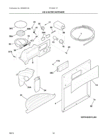 08 - Ice & Water Dispenser parts for Frigidaire Refrigerator FFHS2611PFCA from AppliancePartsPros.com