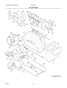 09 - Ice Container parts for Frigidaire Refrigerator FFHS2611PFDA from AppliancePartsPros.com