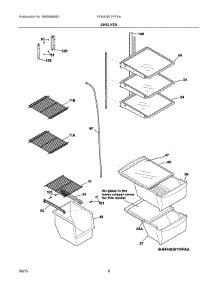 05 - Shelves parts for Frigidaire Refrigerator FFHS2611PFEA from AppliancePartsPros.com