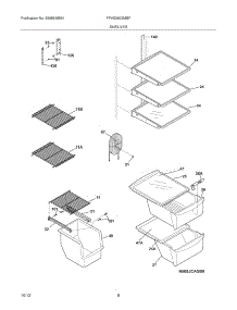 09 - Shelves parts for Frigidaire Refrigerator FFHS2622MBF from AppliancePartsPros.com