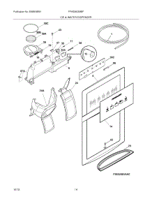 15 - Ice & Water Dispenser parts for Frigidaire Refrigerator FFHS2622MBF from AppliancePartsPros.com