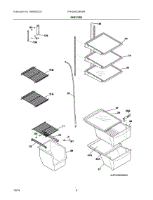 05 - Shelves parts for Frigidaire Refrigerator FFHS2622MBMA from AppliancePartsPros.com