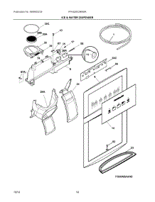 08 - Ice & Water Dispenser parts for Frigidaire Refrigerator FFHS2622MBMA from AppliancePartsPros.com