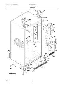 04 - Cabinet parts for Frigidaire Refrigerator FFHS2622MBNA from AppliancePartsPros.com