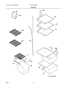 05 - Shelves parts for Frigidaire Refrigerator FFHS2622MBNA from AppliancePartsPros.com