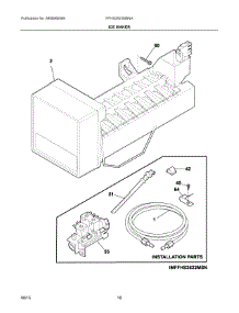 10 - Ice Maker parts for Frigidaire Refrigerator FFHS2622MBNA from AppliancePartsPros.com