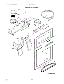 08 - Ice & Water Dispenser parts for Frigidaire Refrigerator FFHS2622MBPA from AppliancePartsPros.com