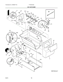 09 - Ice Container parts for Frigidaire Refrigerator FFHS2622MBPA from AppliancePartsPros.com