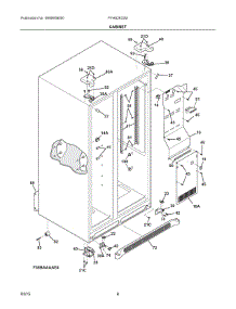04 - Cabinet parts for Frigidaire Refrigerator FFHS2622MBQA from AppliancePartsPros.com