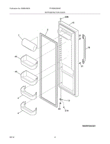 05 - Refrigerator Door parts for Frigidaire Refrigerator FFHS2622MHE from AppliancePartsPros.com