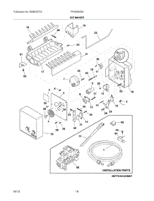 19 - Ice Maker parts for Frigidaire Refrigerator FFHS2622MMA from AppliancePartsPros.com