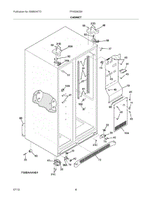 07 - Cabinet parts for Frigidaire Refrigerator FFHS2622MSJ from AppliancePartsPros.com