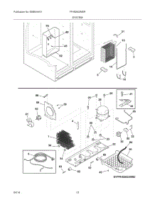 13 - System parts for Frigidaire Refrigerator FFHS2622MSR from AppliancePartsPros.com