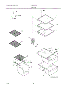 09 - Shelves parts for Frigidaire Refrigerator FFHS2622MSU from AppliancePartsPros.com