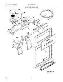 08 - Ice & Water Dispenser parts for Frigidaire Refrigerator FFHS2622MSVA from AppliancePartsPros.com