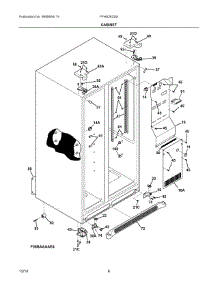 04 - Cabinet parts for Frigidaire Refrigerator FFHS2622MSWA from AppliancePartsPros.com