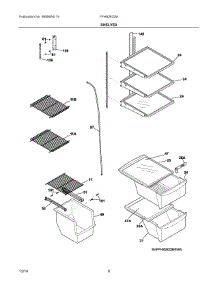 05 - Shelves parts for Frigidaire Refrigerator FFHS2622MSWA from AppliancePartsPros.com