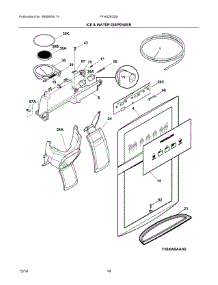 08 - Ice & Water Dispenser parts for Frigidaire Refrigerator FFHS2622MSWA from AppliancePartsPros.com