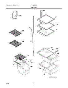 05 - Shelves parts for Frigidaire Refrigerator FFHS2622MSXA from AppliancePartsPros.com