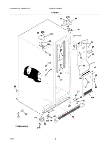 04 - Cabinet parts for Frigidaire Refrigerator FFHS2622MWKA from AppliancePartsPros.com