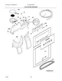 08 - Ice & Water Dispenser parts for Frigidaire Refrigerator FFHS2622MWKA from AppliancePartsPros.com