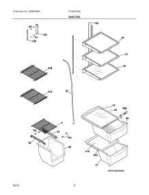 05 - Shelves parts for Frigidaire Refrigerator FFHS2622MWNA from AppliancePartsPros.com